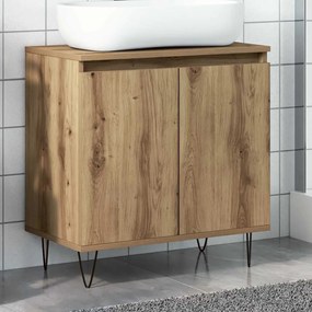 857218 vidaXL Шкаф за баня, дъб артизан, 58x33x60 см, инженерно дърво