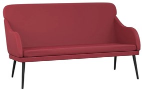 351434 vidaXL Пейка, виненочервена, 110x76x80 см, изкуствена кожа