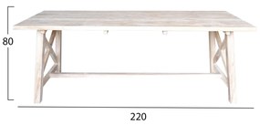 Трапезна маса 220х100 - HM9404.01 тиково дърво