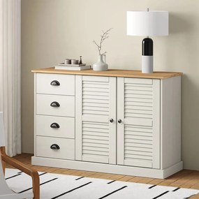 Sonata H Бюфет с чекмеджета VIGO, 113x40x75 см, бял, бор масив