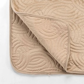 Светлокафяво комплект шалте и калъфка за възглавница 240x260 cm Solange – douceur d'intérieur