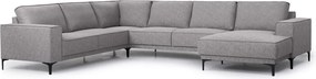Сив ъглов диван (десен ъгъл/"U") Copenhagen - Scandic