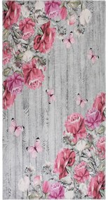Розово-сив килим подходящ за пране 80x150 cm Blooming Roses – Vitaus