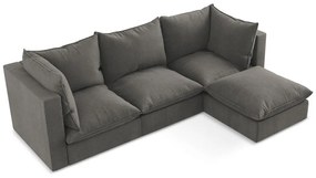 Тъмносив ъглов диван (десен ъгъл) Manao – Makamii