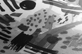 Картина на платно – Черно-бяла поп арт абстракция