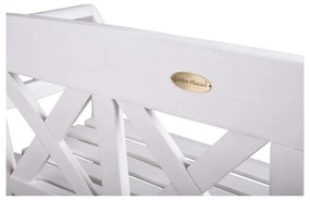 Бяла дървена градинска пейка Vancouver - Garden Pleasure