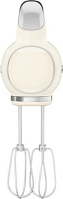 Ръчен миксер SMEG 50's Style HMF01CREU, 250W, 9 скорости, Турбо, Скрит LED дисплей, Таймер, Аксесоари, Кремав