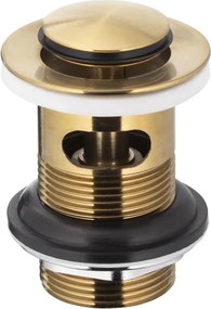 KFA Armatura 660-354-31 - Мивка сифон с преливник CLICK-CLACK Ø 6,2 cm златист