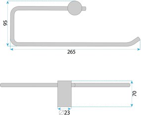 Закачалка за баня A62310BRG OTTO Brush Copper