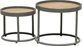 Кръгли градински маси за съхранение в комплект от 2 бр. ø 50 cm Silea – Garden Pleasure