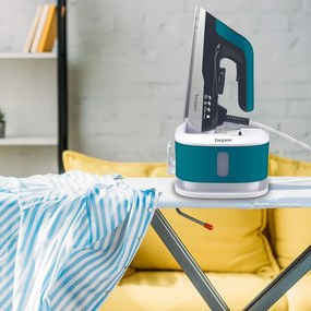 Ютия Beper P204CAL200, 2250W, Керамична плоча, Термостат, Филтър, Непрекъснат цикъл, Бял/синьозелен