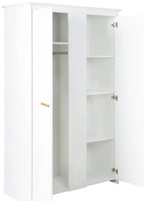 Бял детски гардероб 119x190x52 cm Anton – Roba