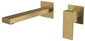 Sapho - Смесител за умивалник за вграждане CUBEMIX, матово злато