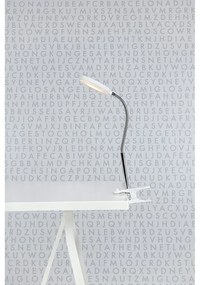 Бяла LED настолна лампа с щипка Flex - Markslöjd