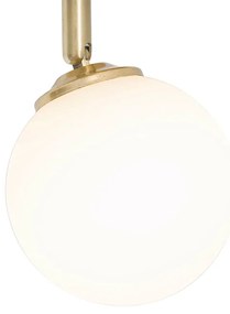 Модерен прожектор златен с опалово стъкло с превключвател - Атина