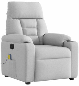 4015561 vidaXL Масажен стол за лежанка Cloud Grey Fabric