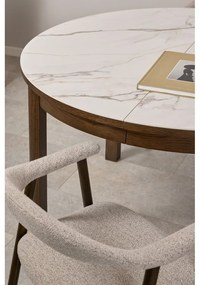 Кръгла сгъваема трапезна маса с керамичен плот ø 120 cm Southampton – Actona