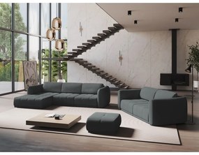 Тъмносив ъглов диван (ляв ъгъл) Hoku – Makamii