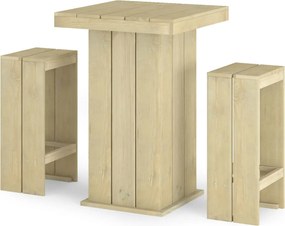 3096633 vidaXL Градински бар комплект от 3 части, импрегниран бор