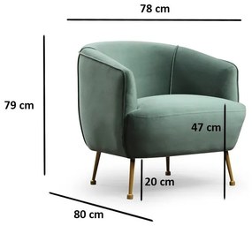 Зелен фотьойл Piccoli - Artie