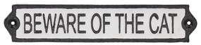 Знак от излято желязо 26x5 cm Beware of the Cat – Esschert Design