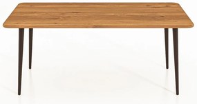 Дъбова маса за кафе в естествен цвят 60x110 cm Kula - The Beds