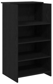 859016 vidaXL Приемно бюро черно 55x50x103,5 cm Инженерна дървесина