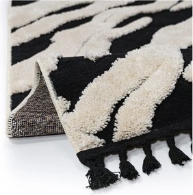Черно-бял килим 160x230 cm Esra Zebra – Flair Rugs