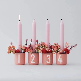 Порцеланови свещници в комплект от 4 бр. Mini - Design Letters