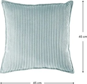 Детска възглавница за диван от рипсено кадифе в цвят мента Block – Wigiwama