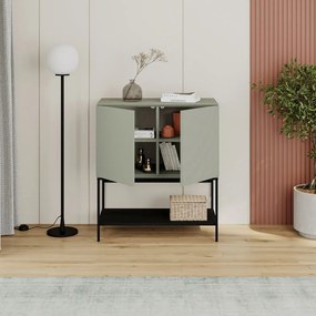 Зелено-черно шкафче 80x90x40 cm Amira – Marckeric