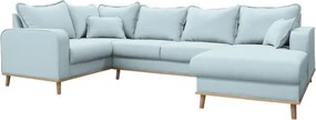 Светлосин ъглов диван (десен ъгъл) Beata - Ropez