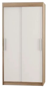Гардероб с плъзгащи врати MORI 120, 120x200x62, Сонома/бял