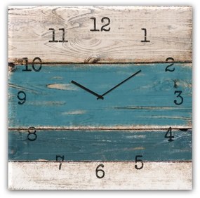 Стенни часовници Glassclock , 30 x 30 cm Blue Wood - Styler
