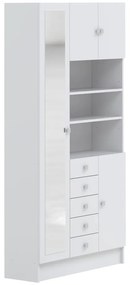 Бял шкаф за баня 90x182 cm Combi - TemaHome