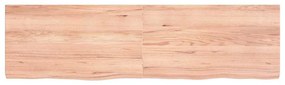 363721 vidaXL Стенен рафт светлокафяв 180x50x(2-6) см обработен масивен дъб