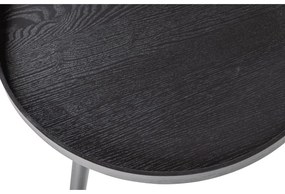 Черна масичка за кафе, ø 45 cm Mesa - WOOOD