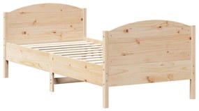 842570 vidaXL Рамка за легло без матрак, 90x190 см, масивна чамова дървесина