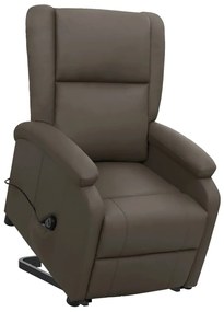 329688 vidaXL Изправящ стол, сив, изкуствена кожа