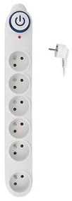 Solight PO64 - удължител с ключ 6 гнезда, 5 м