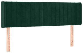 3119057 vidaXL Горна табла за легло, тъмнозелена, 147x16x78/88 см, кадифе