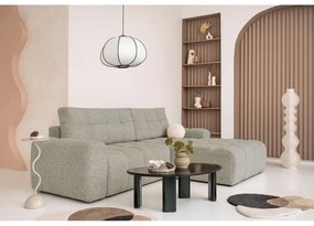 Светлокафяв разтегателен модулен ъглов диван с място за съхранение (десен ъгъл) Lulu – Miuform