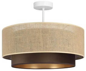 Плафониера SARTA 1xE27/60W/230V кафява/юта