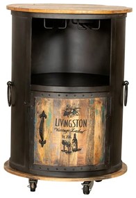 Черен метален шкаф за вино за 9 броя бутилки, 60x85 cm Luni – Interia Home &amp; Living