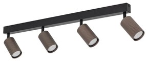 Точково осветително тяло TUNE 4xGU10/10W/230V черно/кафяво