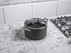 Комплект тенджери Ninja ZeroStick C33300DE, 6 части, До 260°C, Незалепващо покритие, Без PFAS, Стъклен капак, Индукция, Черен