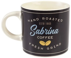 Антрацитна/кремава керамична чаша 350 ml Sabrina – Rex London