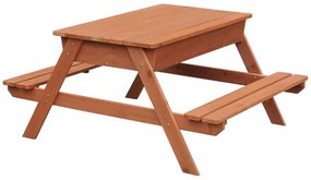 GINGER HOME Дървена маса 2в1 с пейки и пясъчник