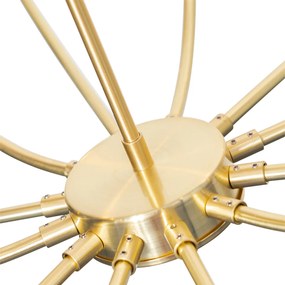 Класически висящ аплик златен със стъкло 12-светлина - Elien