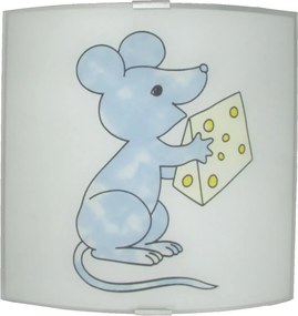 Плафониера МИШКА, 260х260, бял мат, 1xE27